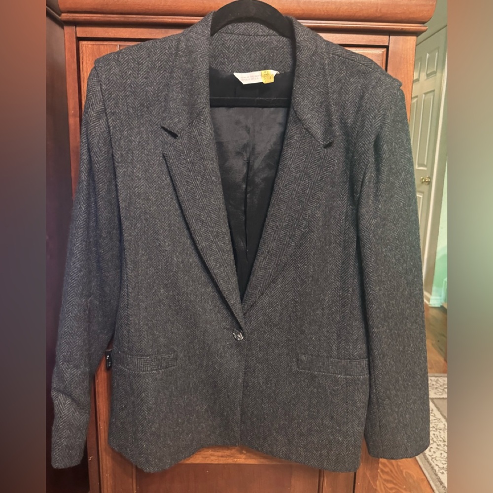 Barclay Square Classic Gray Wool Men's Blazer Like New size Large